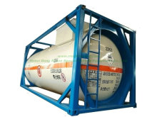 ISO-Flüssigkeits-Chlortankbehälter 20FT 21, 670 Liter (27 Tonnen) Klasse 8 Cl2 UN1791 Hydro-Testdruck 1,95 MPa