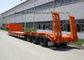 Gooseneck Lowboy-Drei-Achse Lowbed-Plattform-Anhänger, der schweren Ausrüstungszupackenbagger transportiert fournisseur