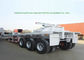 Containertransport-Anhänger 60Ton Flatbe transportieren Satz-Torsionsverschlüsse des Behälters 12 des Fracht-flache Fahrzeug-40ft 20ft fournisseur