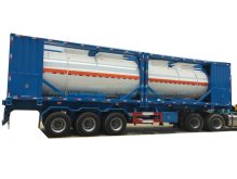 Maßgeschneiderte Klasse-8-Korrosionssäurebehälter 20FT 40FT Professional für Kraftstoff, sauren Straßentransport mit Motorpumpe