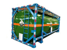 Blausäure-Tankcontainer ISO 20FT-30FT (Cyanwasserstoff HCN) Un 1051 Tragbarer Tank Stahl ausgekleidet LDPE auch für HCl (max. 35%)