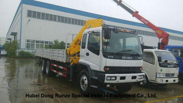 China Tonnen-LKW angebrachter Kran ISUZUS 5 Tonnen--14 mit Teleskopausleger und Knukled-Boom fournisseur
