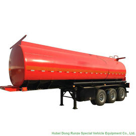 China Tri Achsen-Edelstahl-Behälter-halb Anhänger für Palmöl/grobe Brennstoff-/Treibstoff-Öl-Lieferung fournisseur